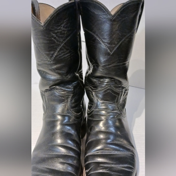 JUSTIN SZ 4 1/2 C Black Cowboy Boots - Picture 11 of 14